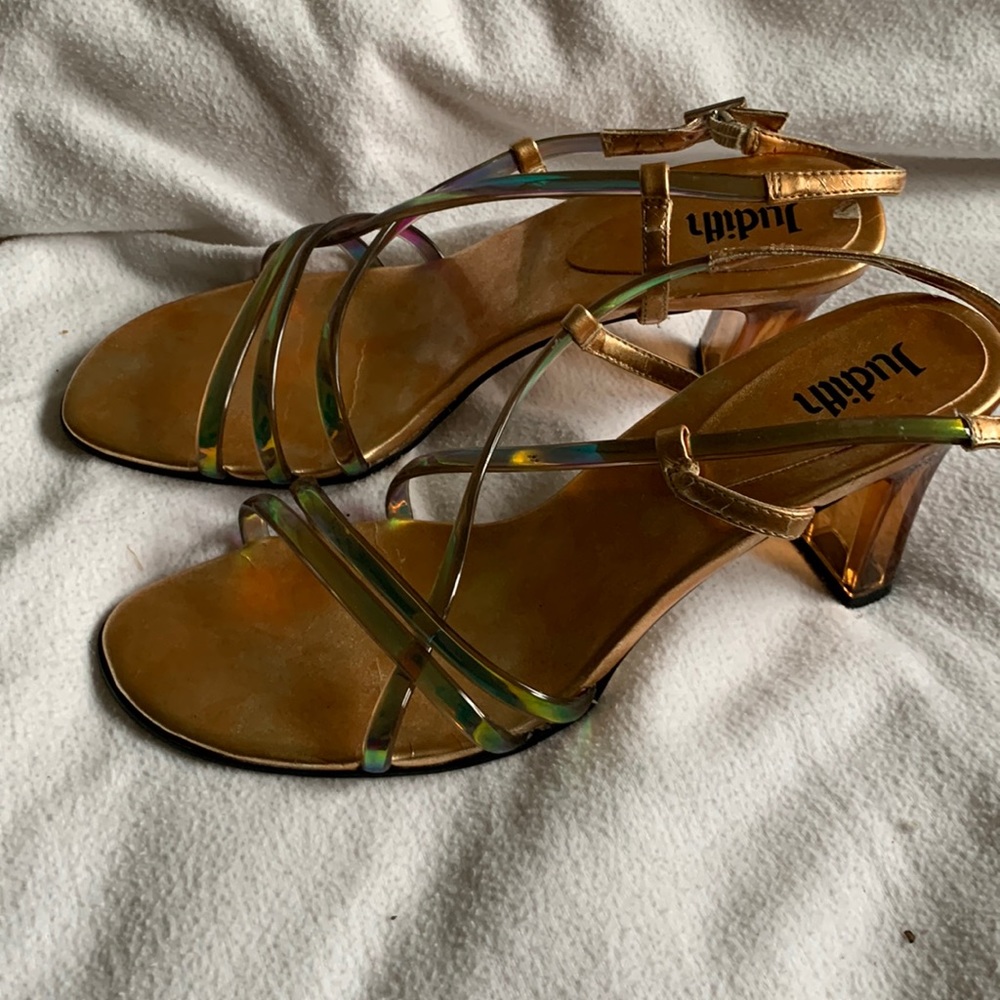 Vintage Translucent/Chunky Heel Sandals